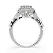Ada Oval Cut Halo Pave Engagement Ring Setting - Nivetta